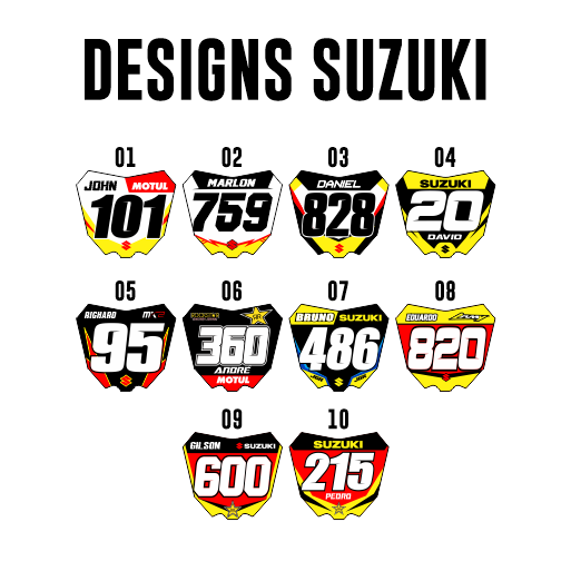 Mini plaques d'immatriculation - Suzuki
