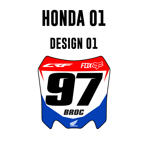Mini plaques d'immatriculation - Honda 01
