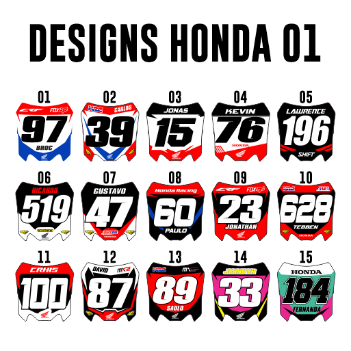 Mini plaques d'immatriculation - Honda 01