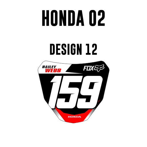 Mini plaques d'immatriculation - Honda 02