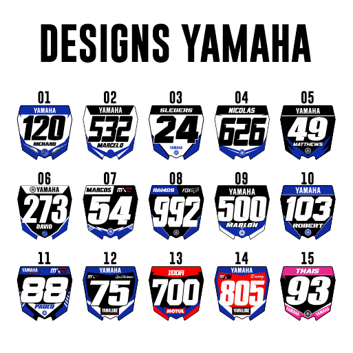 Mini plaques autocollantes - Yamaha