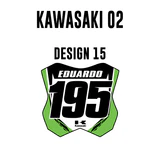 Mini-Kennzeichenaufkleber - Kawasaki 02