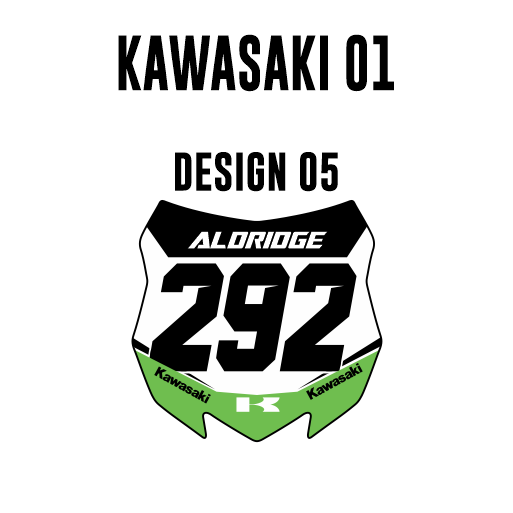 Mini-Kennzeichenaufkleber - Kawasaki 01