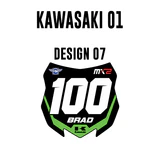Mini-Kennzeichenaufkleber - Kawasaki 01