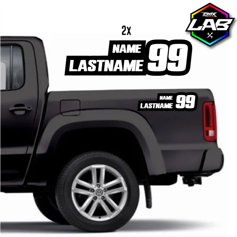 Par de pegatinas personalizadas para coche