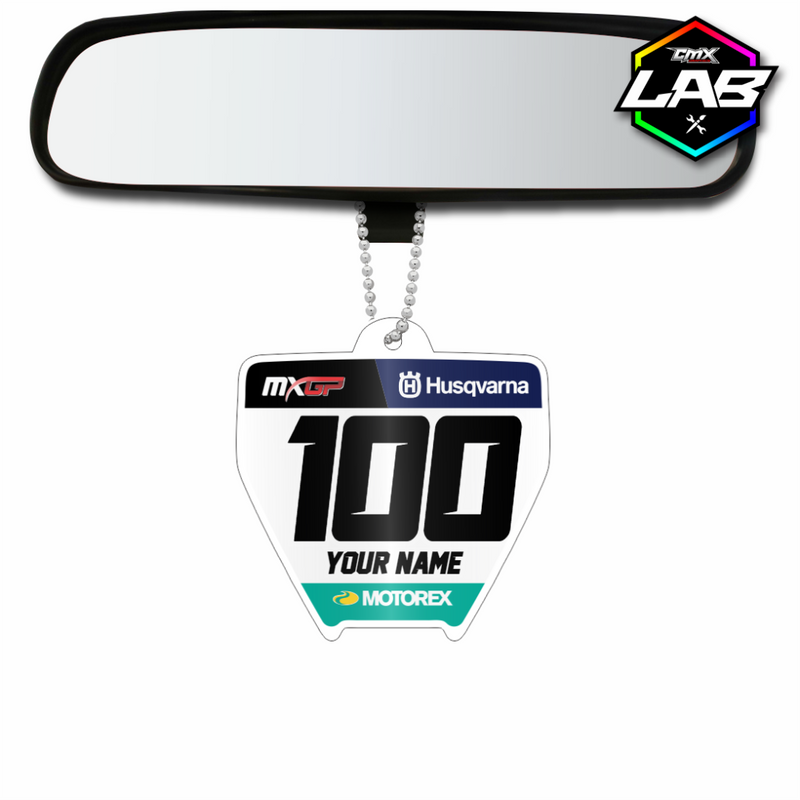 Colgante de doble cara para coche Husqvarna - Diseño 04