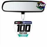 Colgante de doble cara para coche Husqvarna - Diseño 04