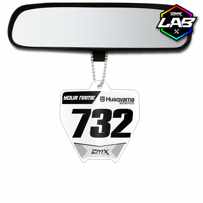 Pendentif double face pour voiture Husqvarna - Design 03