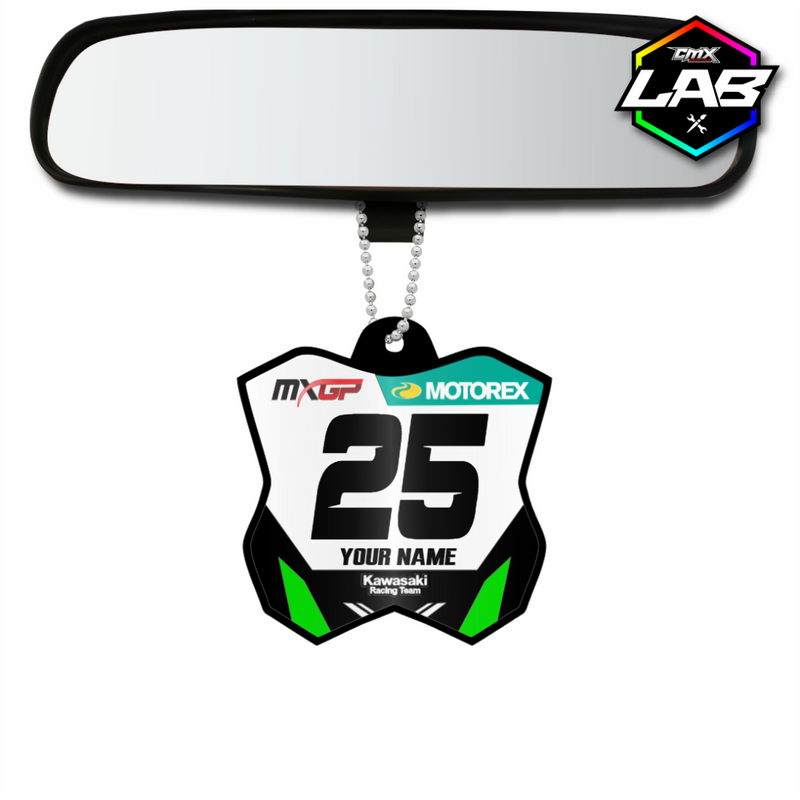 Pendentif double face pour voiture Kawasaki 02 - Design 02