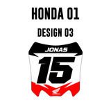 Mini plaques d'immatriculation - Honda 01