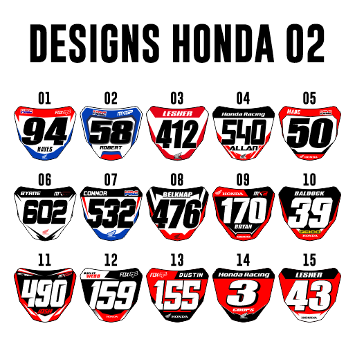 Mini plaques d'immatriculation - Honda 02