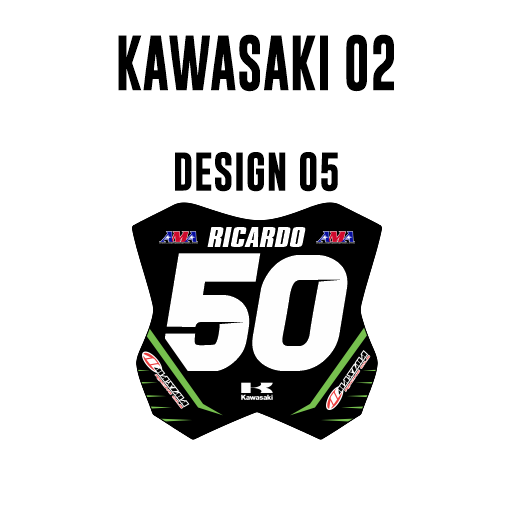 Mini Stickers de plaque - Kawasaki 02