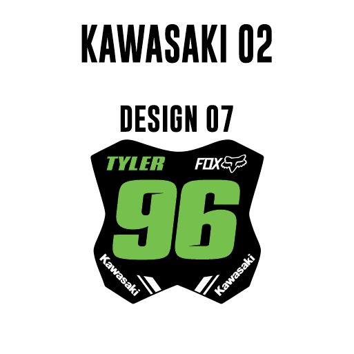 Mini Stickers de plaque - Kawasaki 02