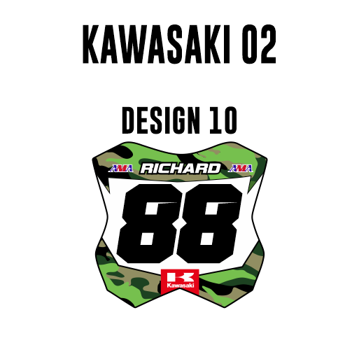 Mini Stickers de plaque - Kawasaki 02