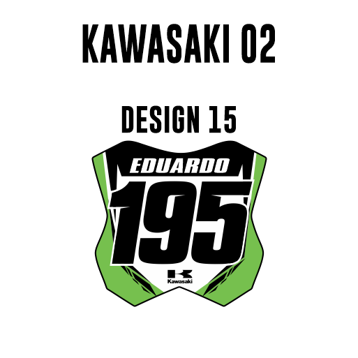 Mini Stickers de plaque - Kawasaki 02