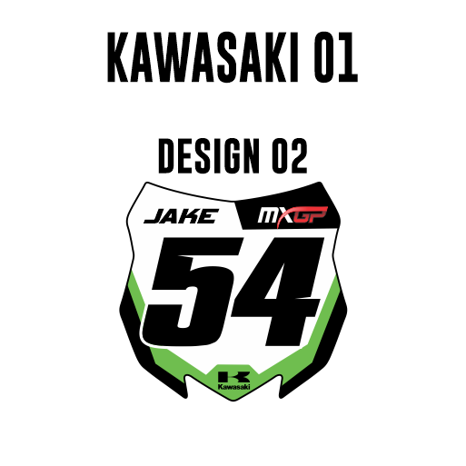 Mini Stickers de plaque - Kawasaki 01