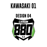 Mini Stickers de plaque - Kawasaki 01