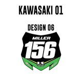 Mini Stickers de plaque - Kawasaki 01