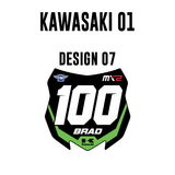 Mini Stickers de plaque - Kawasaki 01