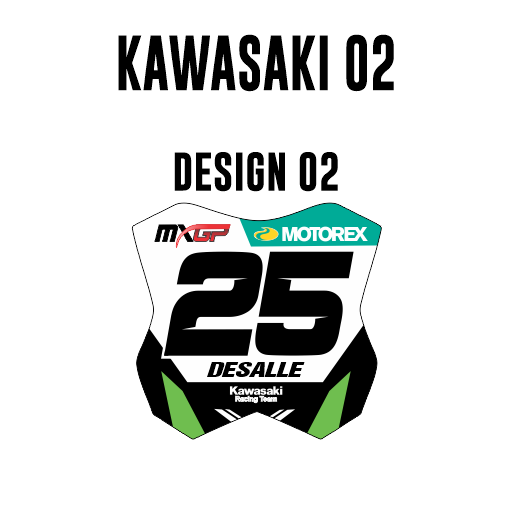 Mini Stickers de plaque - Kawasaki 02