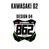 Mini Stickers de plaque - Kawasaki 02