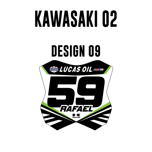 Mini Stickers de plaque - Kawasaki 02