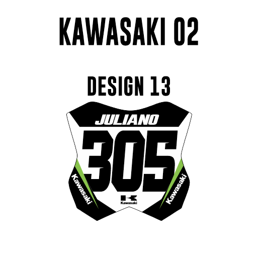 Mini Stickers de plaque - Kawasaki 02