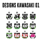 Mini Stickers de plaque - Kawasaki 01