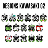 Mini Stickers de plaque - Kawasaki 02